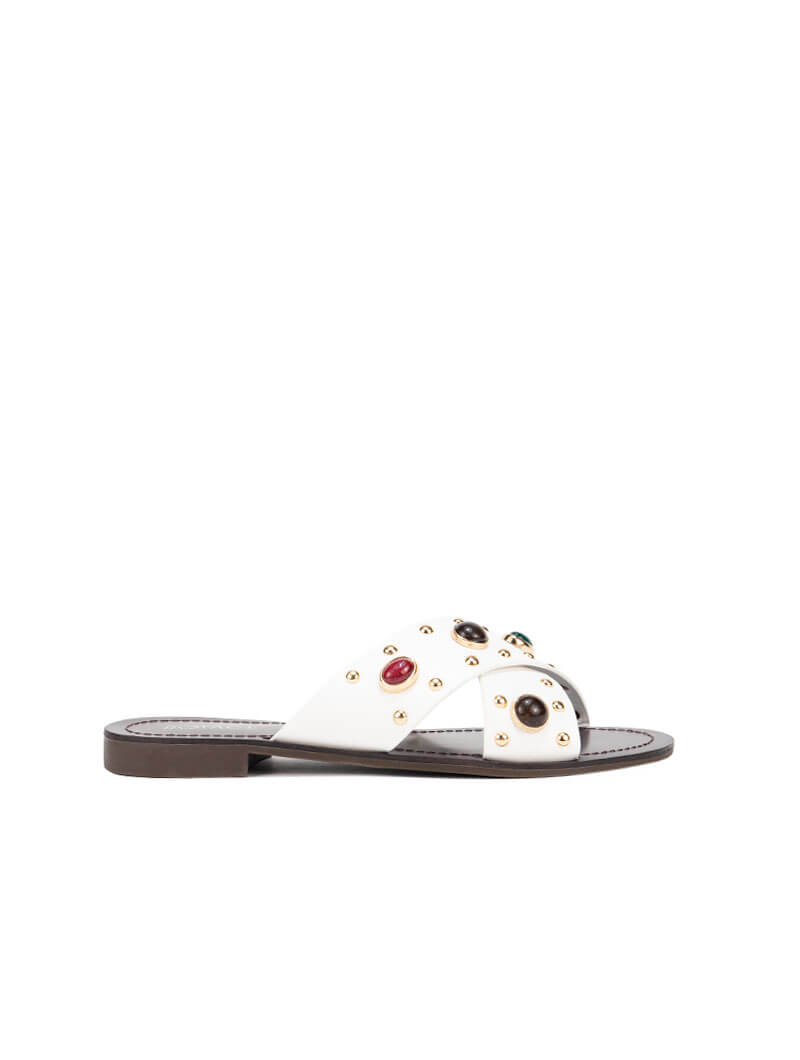 Mules à brides croisées